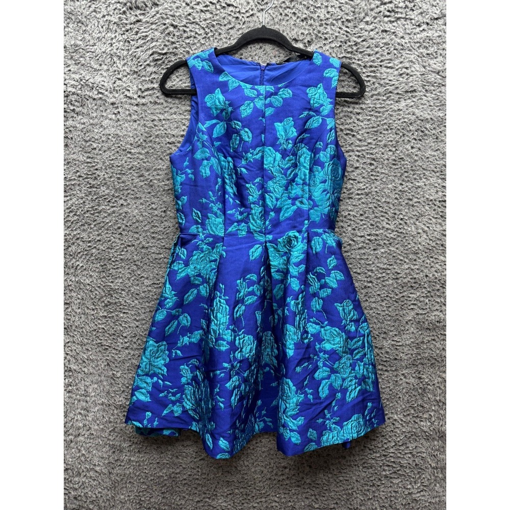 Silvian Heach‎ Floral Sleeveless Fit & Flare Mini Dress Blue Womens Size S